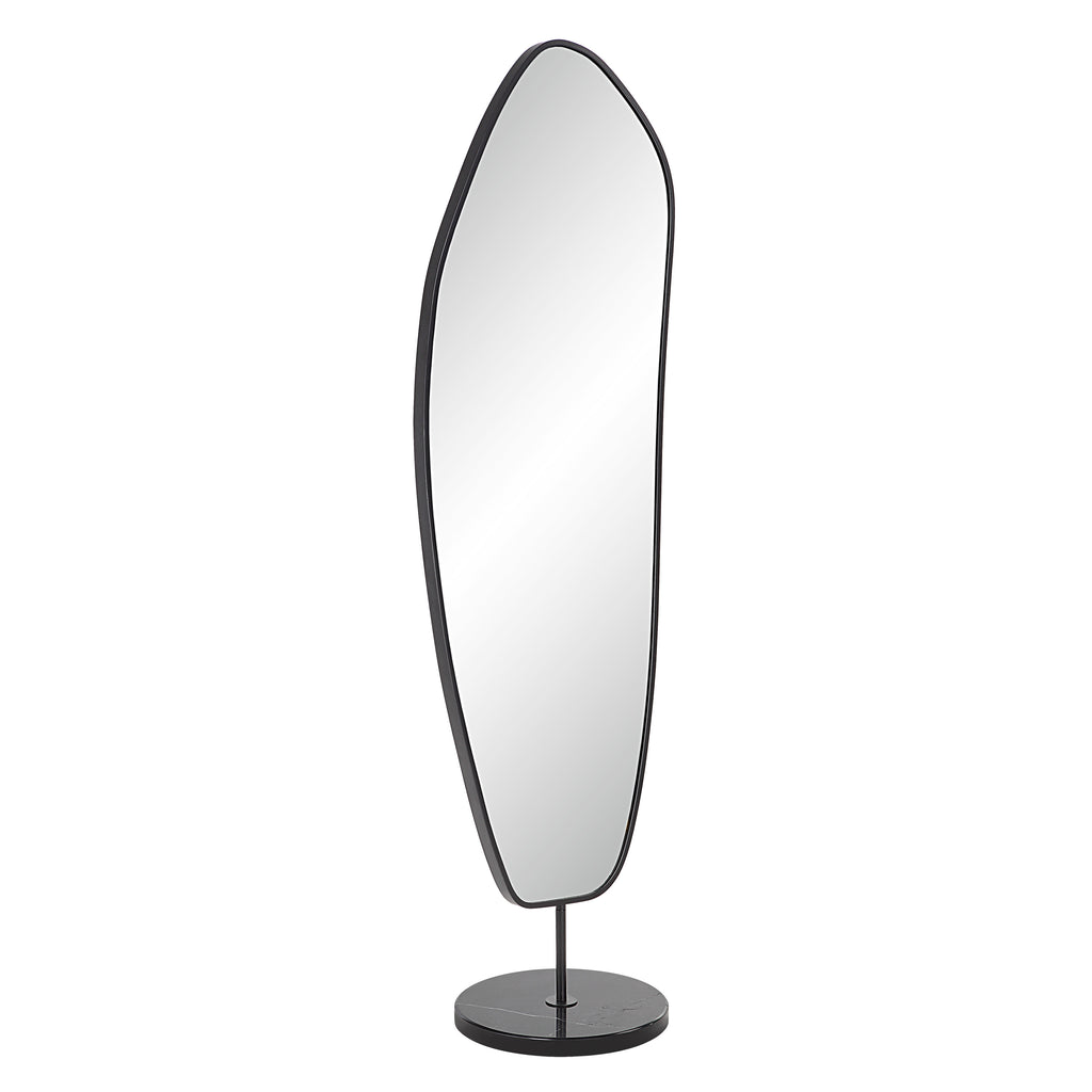 Arlon 70" Tall Irregular Mirror, Matte Black