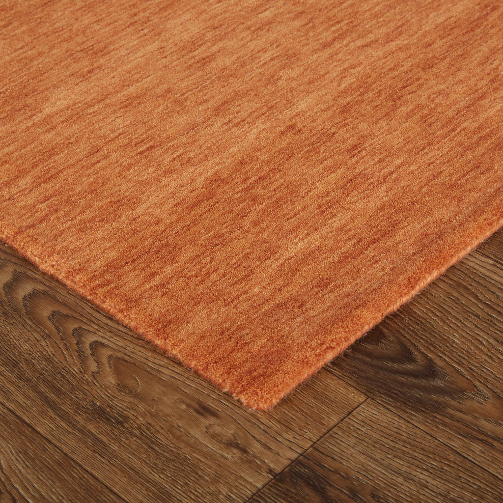 Luna Modern Solid Orange Area Rug (2'6" x 8')