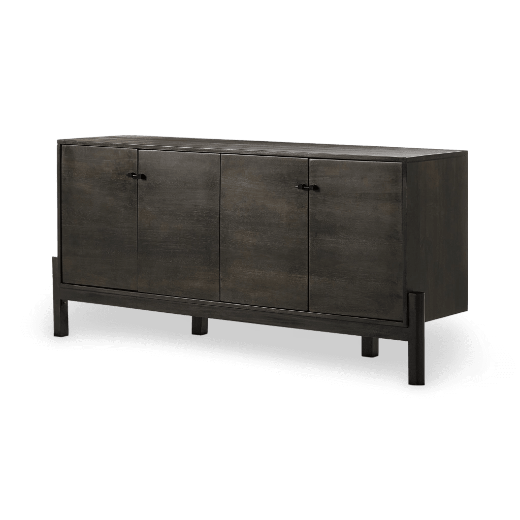 Reza Sideboard-Worn Black Parawood by Four Hands