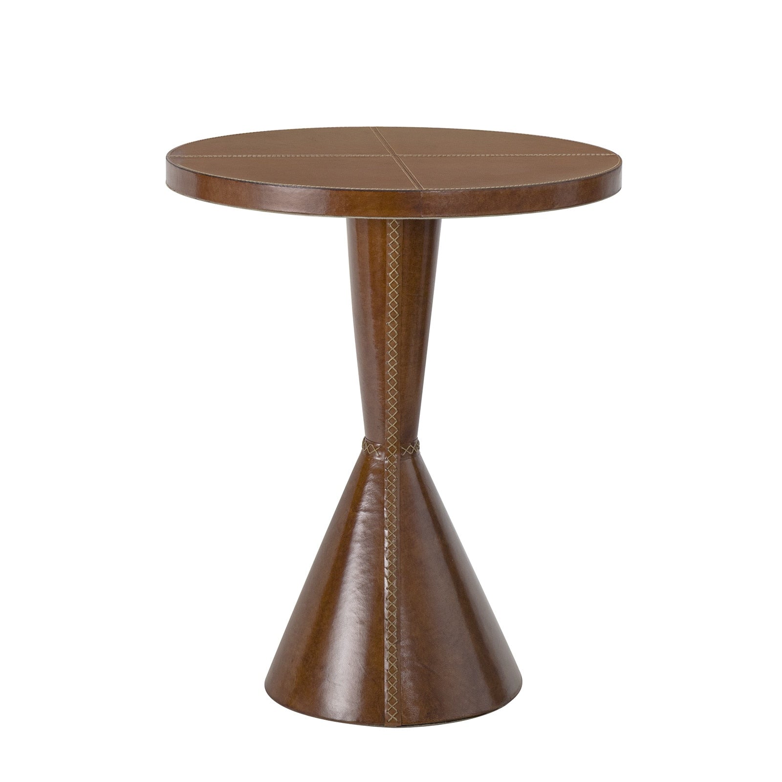 Gabe Accent Table Tan Leather