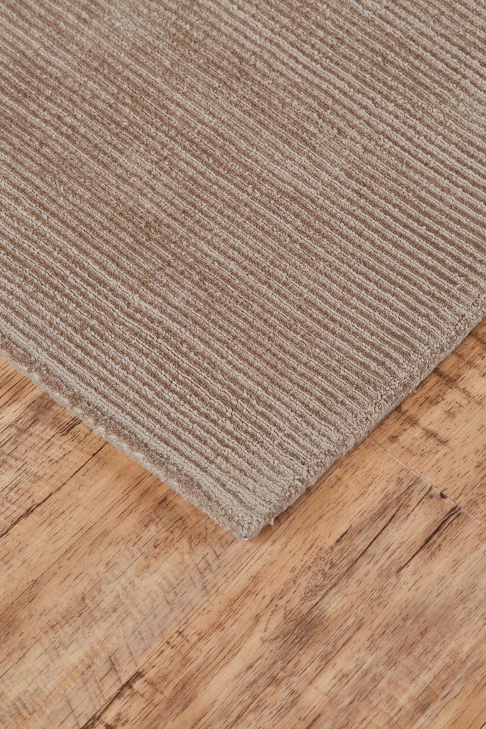 Batisse Modern Solid Tan Ivory Taupe Area Rug (3'6" x 5'6")