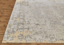 Hayden Modern Distressed Ivory Taupe Gold Area Rug (9'6" x 13'6")