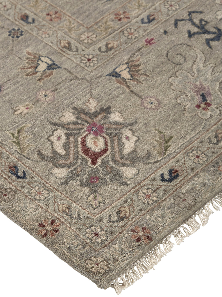 Bhatia Traditional Oriental Gray Taupe Blue Area Rug (11'6" x 15')