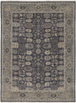 Marabel Traditional Oriental Gray Taupe Ivory Area Rug (2'6" x 10')