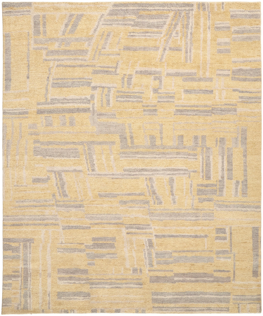 Weatherfield Transitional Abstract Gold Gray Area Rug (8'6" x 11'6")