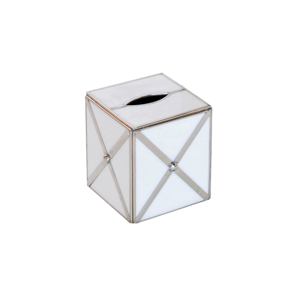 Kleenex White Glass Crosshatch