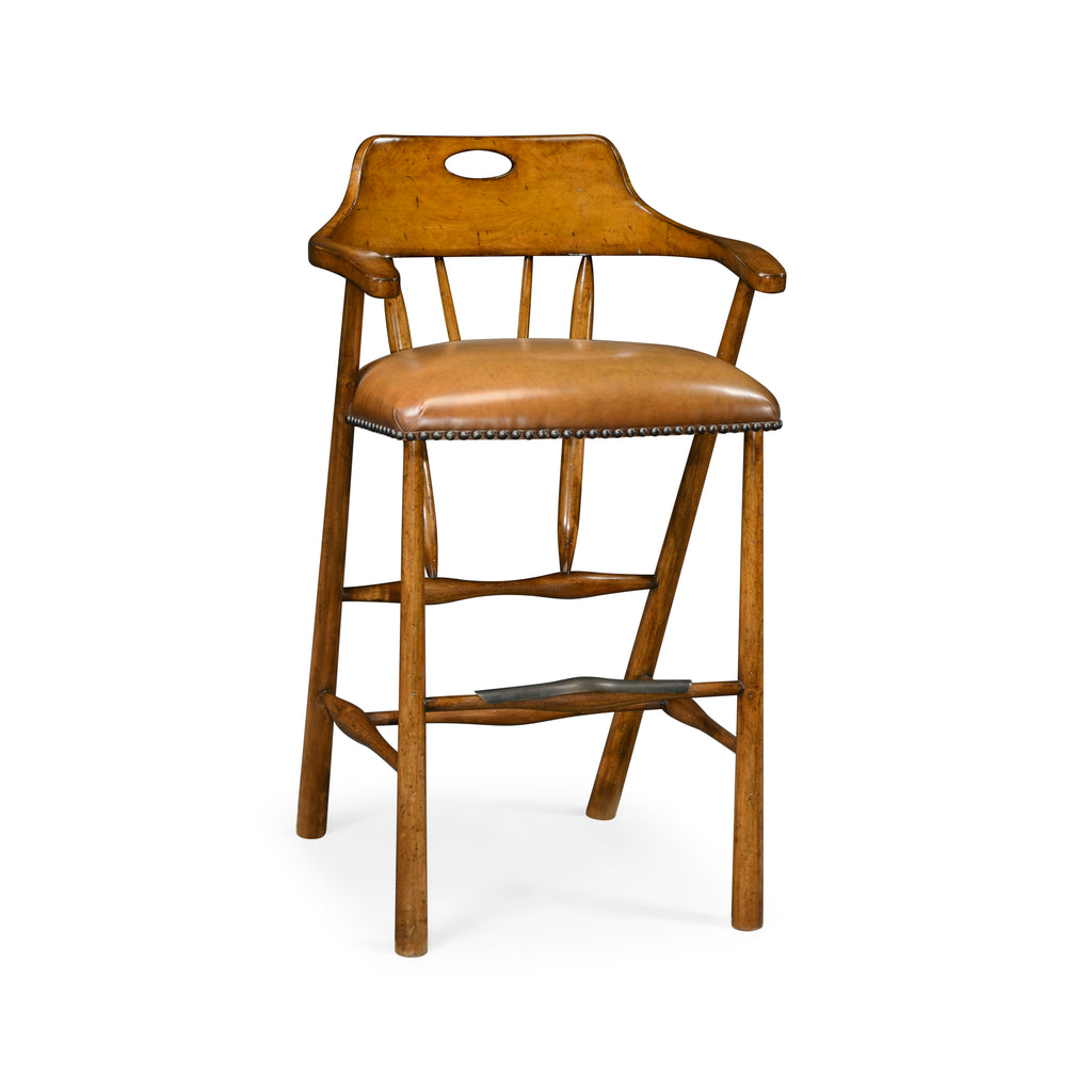 Casual Accents Country Walnut Smokers Barstool