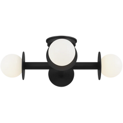 Nodes Semi-Flush Mount-Midnight Black by Visual Comfort