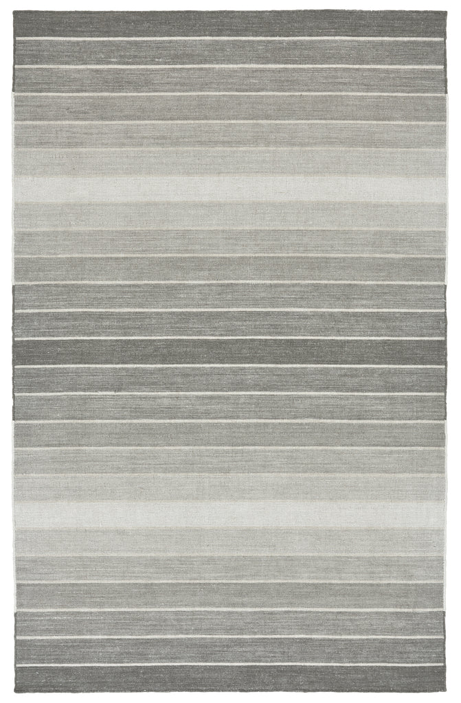 Santino Transitional Stripes Gray Area Rug (2' x 3')