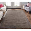 Luna Modern Solid Brown Taupe Area Rug (3'6" x 5'6")