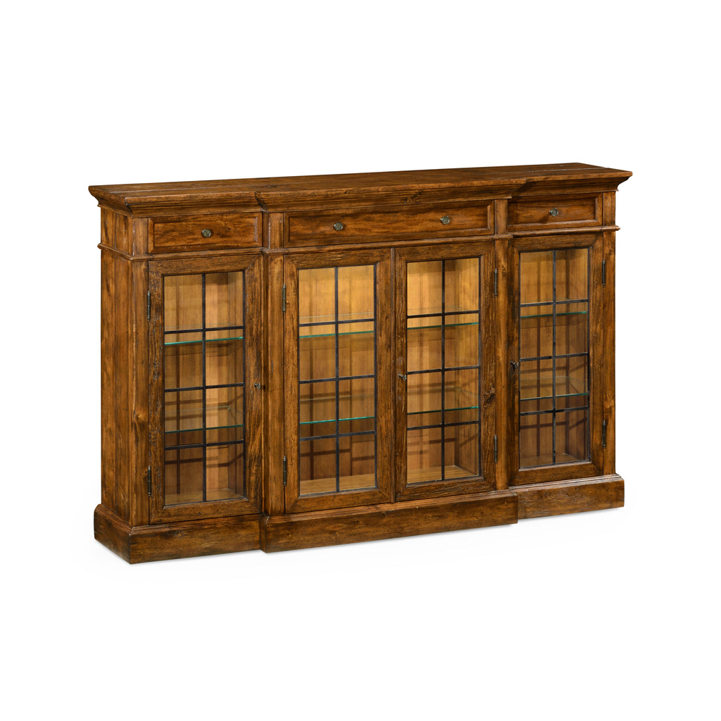 Casual Accents Country Walnut Lighted China Cabinet