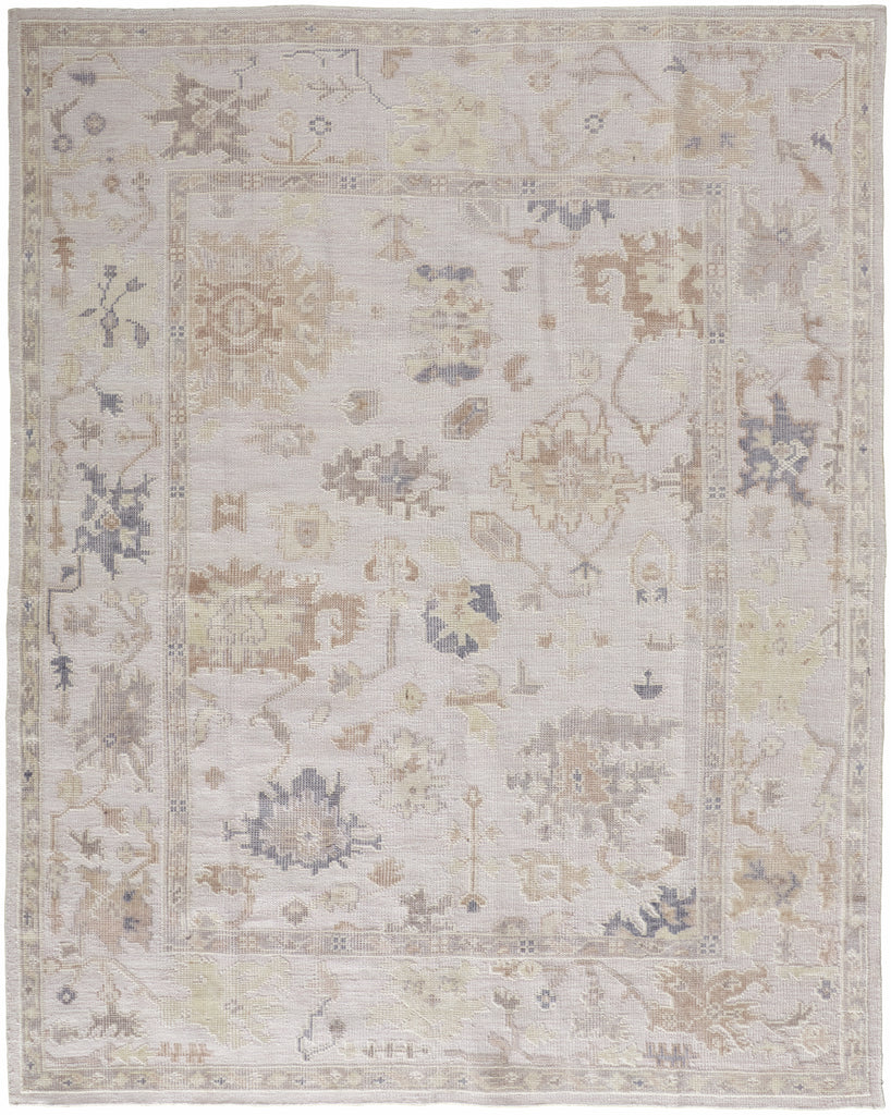 Wendover Transitional Floral Botanical Tan Ivory Orange Area Rug (3'6" x 5'6")