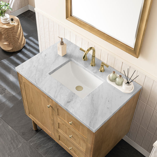 Laurent 36" Single Vanity Cabinet, Light Natural Oak