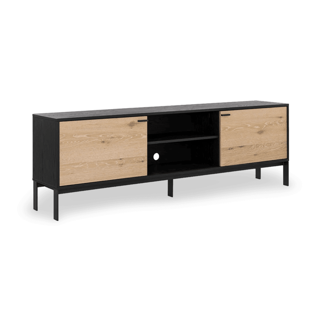 Rosso Media Console And Cabinet