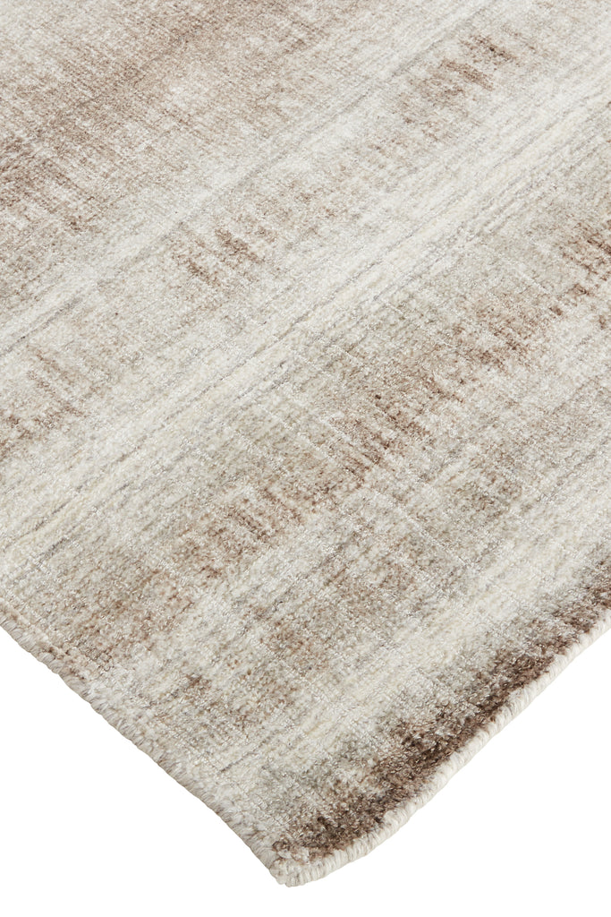 Mackay Transitional Stripes Tan Ivory Brown Area Rug (8' x 10')