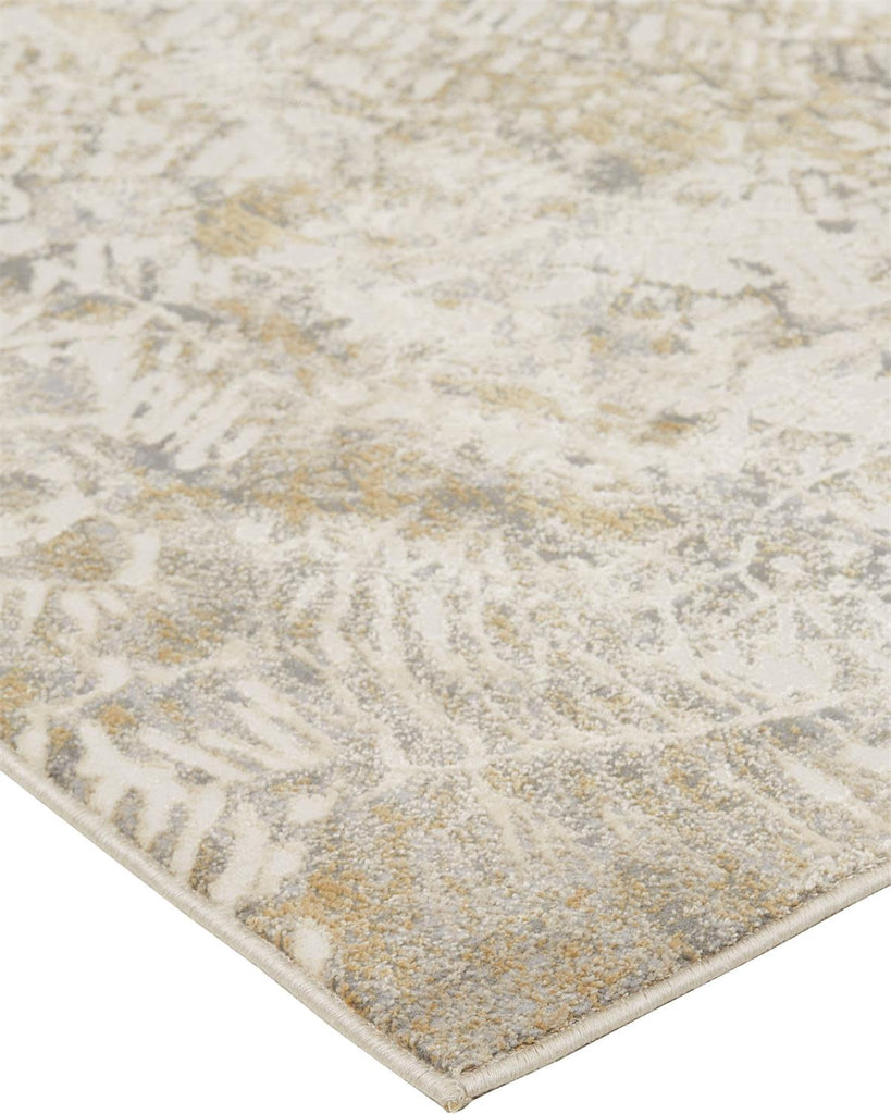 Parker Transitional Abstract Ivory Tan Gray Area Rug (5' x 7'6")