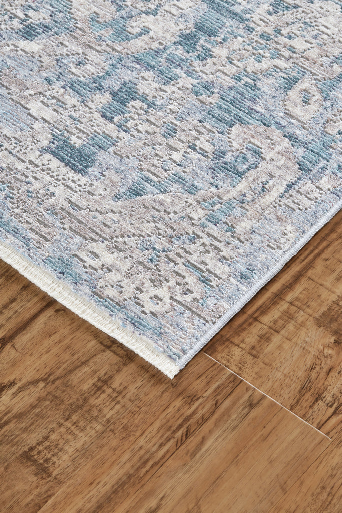 Cecily Transitional Distressed Blue Gray Area Rug (7'10" x 10')