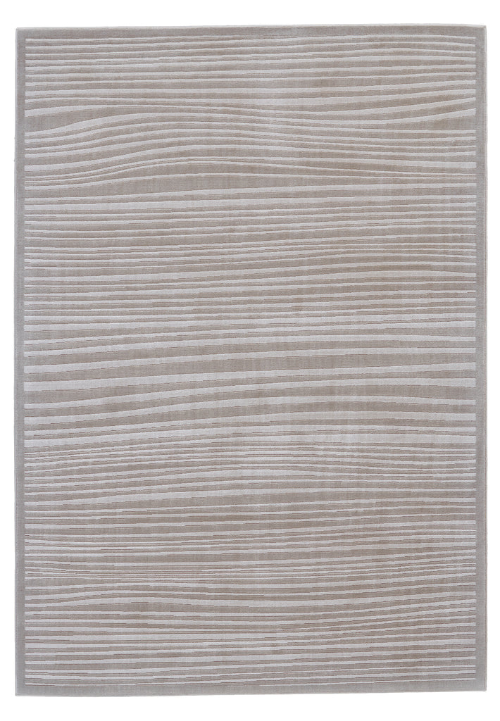 Melina Modern Solid Taupe Silver Tan Area Rug (5' x 8')