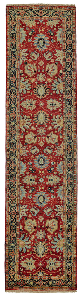 Anoosha Traditional Persian Red Black Blue Area Rug (2'6" x 14')