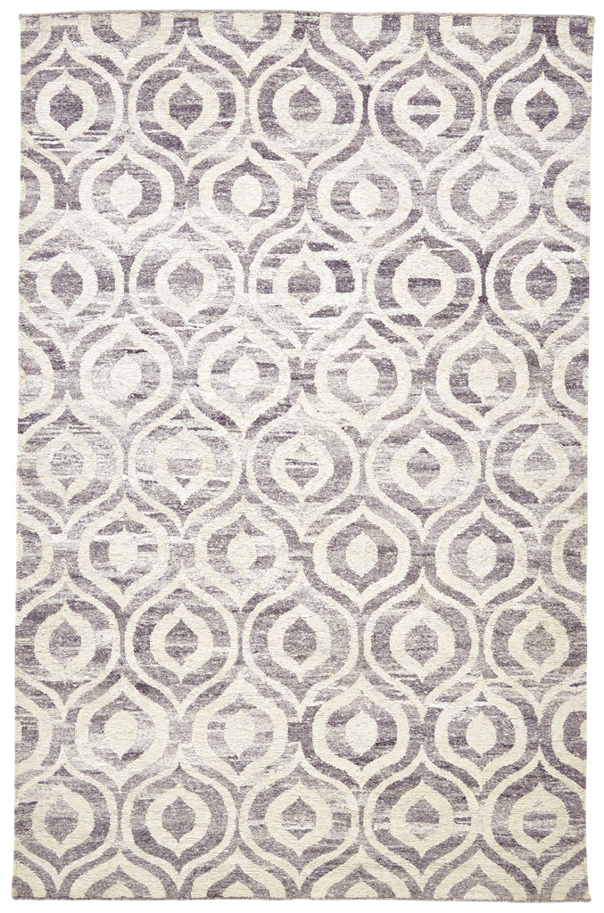 Sabrine Transitional Distressed Gray Ivory Area Rug (5'6" x 8'6")