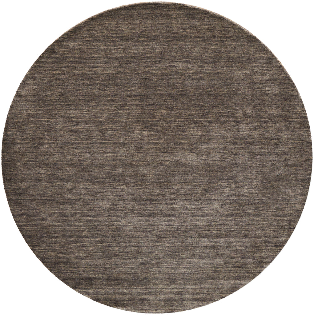 Luna Modern Solid Brown Taupe Area Rug (8' x 8')