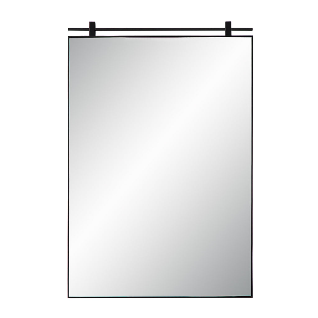 Title 36" Tall Rectangular Mirror, Matte Black