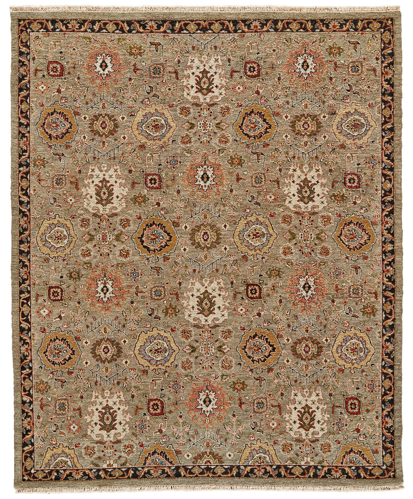 Amherst Traditional Persian Taupe Gold Red Area Rug (2' x 3')