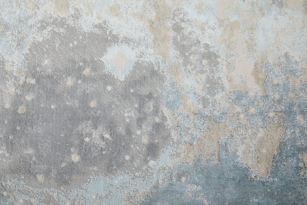 Astra Transitional Abstract Blue Gray Area Rug (12' x 15')