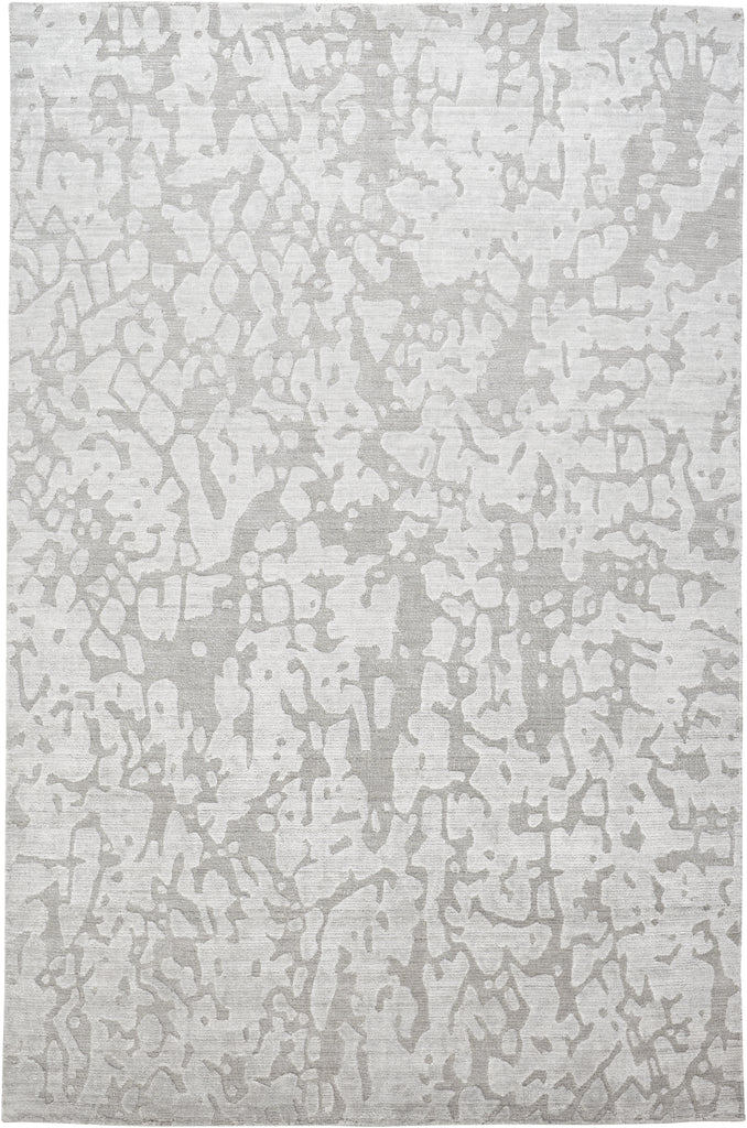 Leilani Modern Abstract Gray Ivory Area Rug (2' x 3')