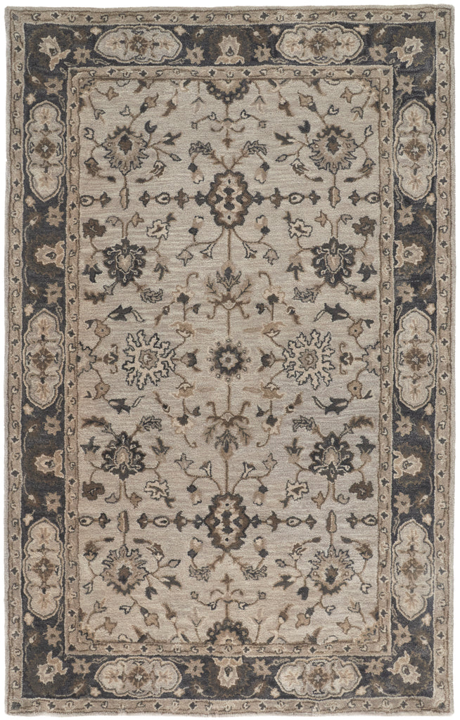 Eaton Traditional Oriental Gray Ivory Taupe Area Rug (8' x 11')