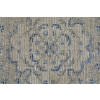 Caldwell Transitional Medallion Gray Blue Ivory Area Rug (10' x 14')