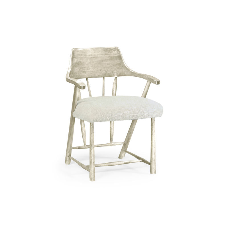 Whitewash Driftwood Smokers Dining Arm Chair