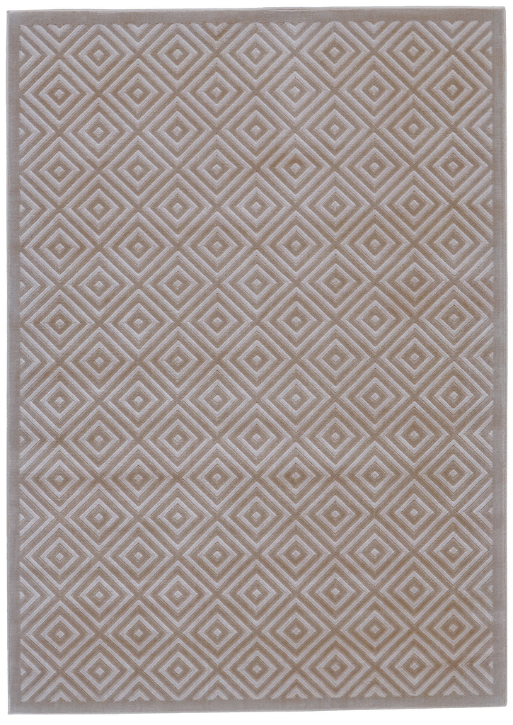 Melina Modern Geometric Gray Silver Taupe Area Rug (10' x 13'2")