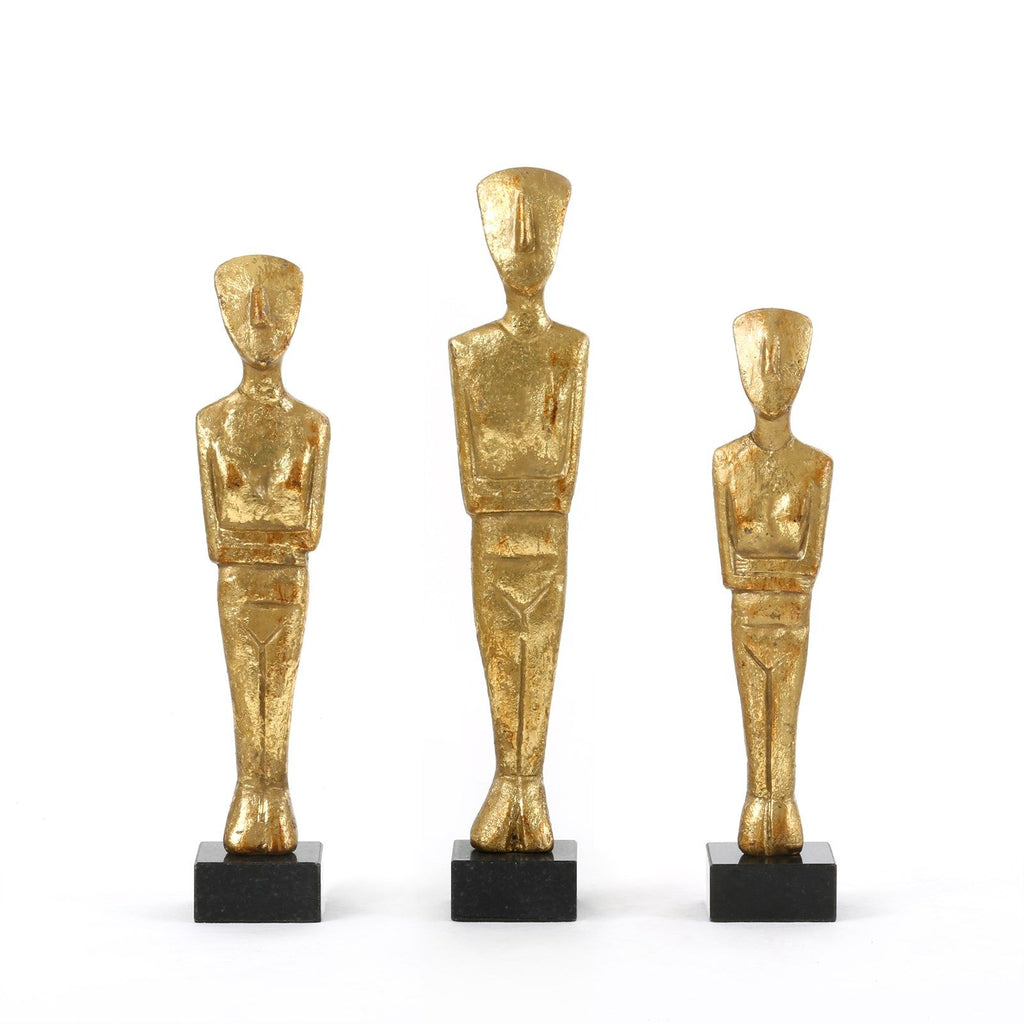 Lais Statues - Set of 3 Statues - Gold Leaf