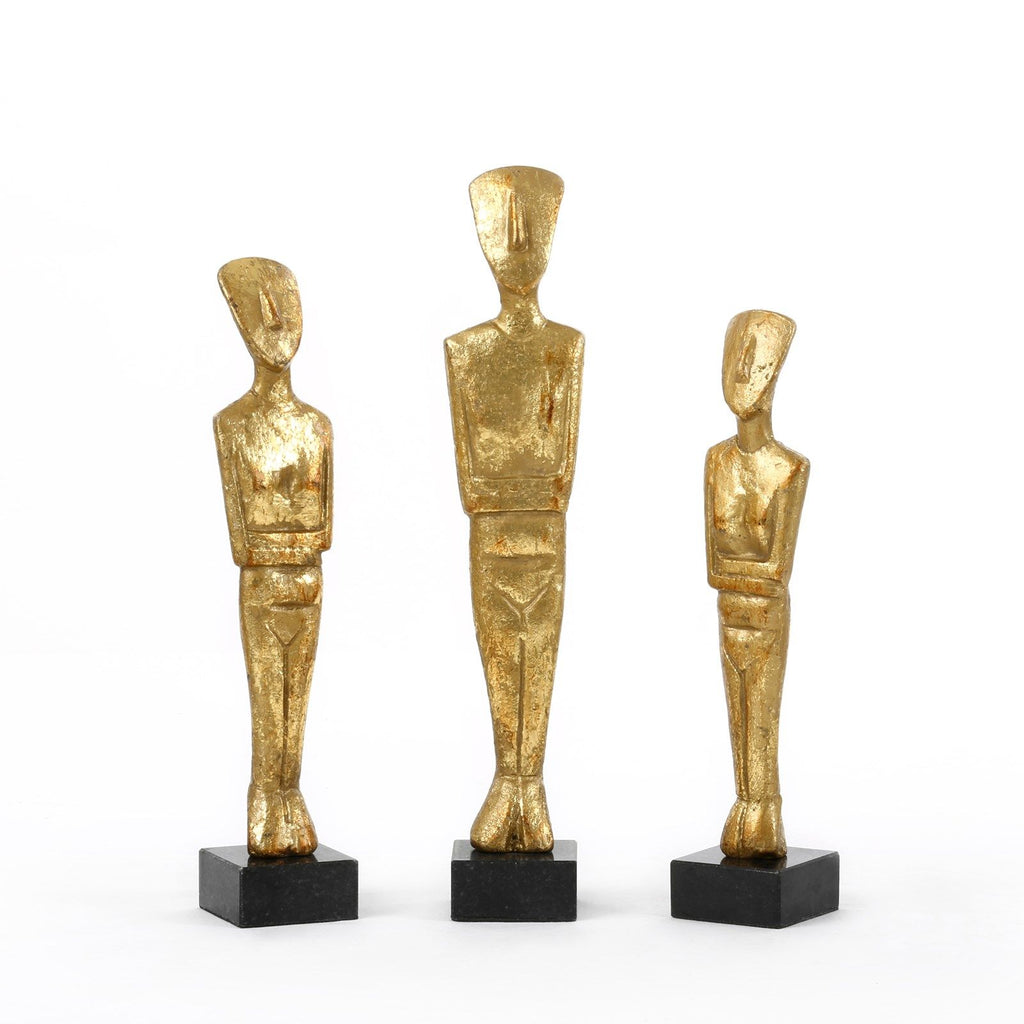 Lais Statues - Set of 3 Statues - Gold Leaf