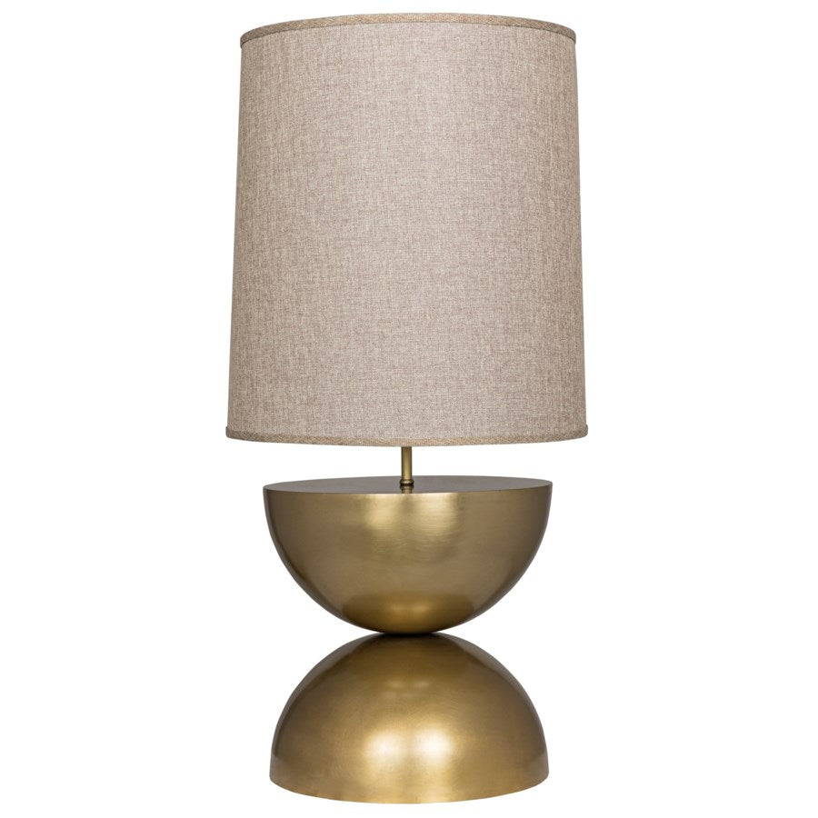 Pulan Table Lamp, Antique Brass