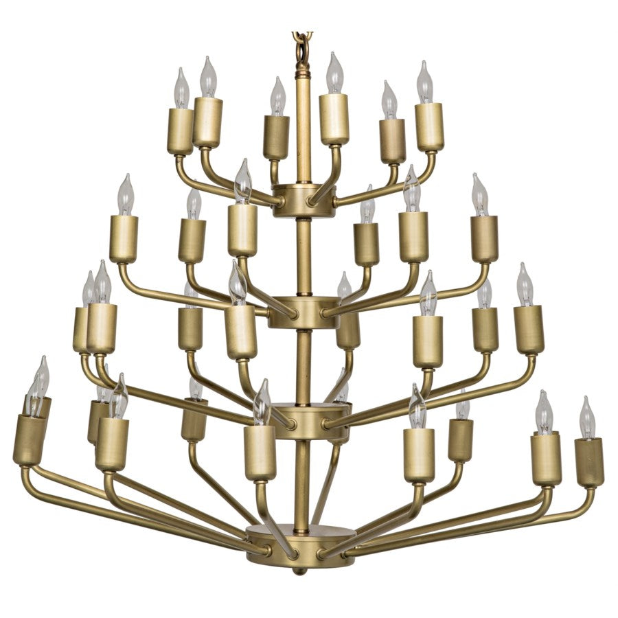 Montoro Chandelier, Antique Brasss