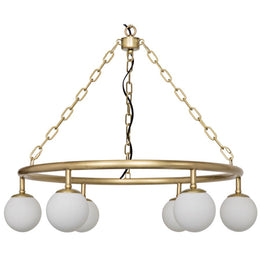 Small Modena Chandelier, Antique Brass