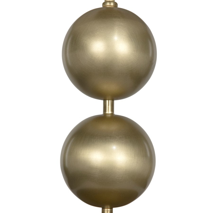 Tulum Table Lamp with Shade, Antique Brass