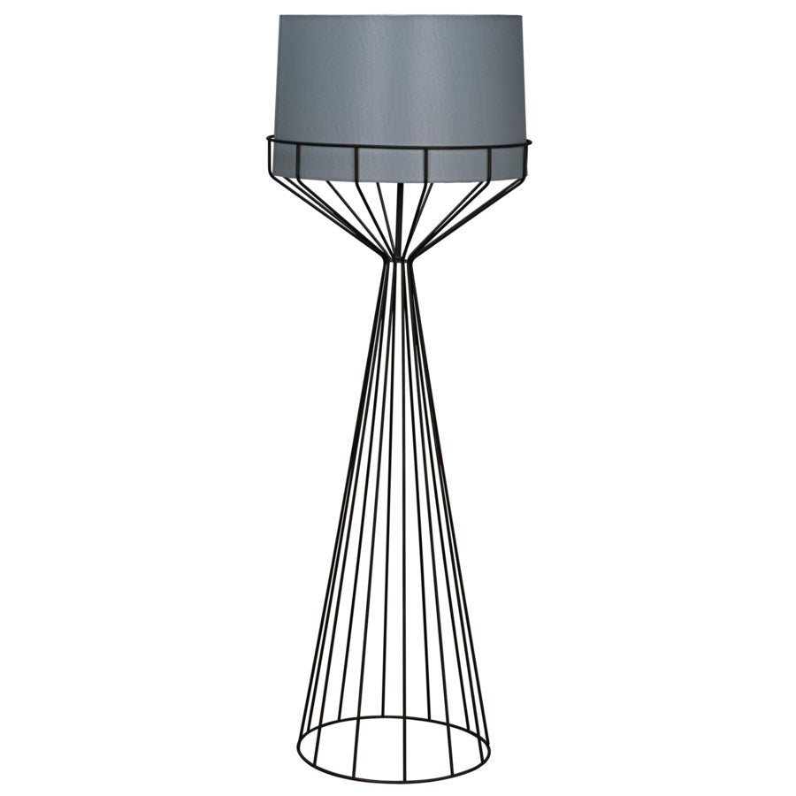 Portal Floor Lamp, B, Black Metal