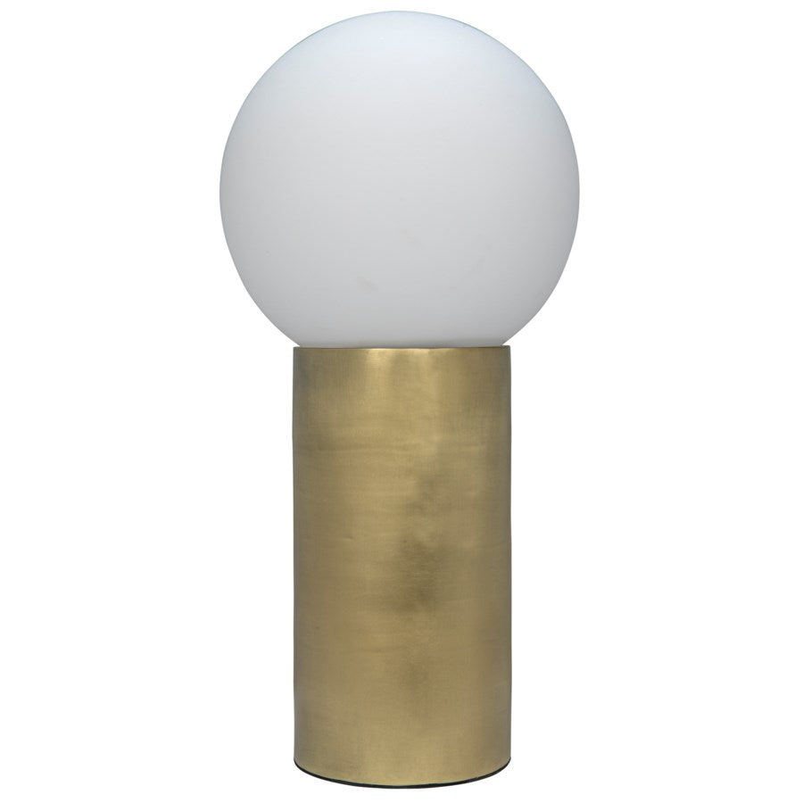 New Luna Lamp, Antique Brass