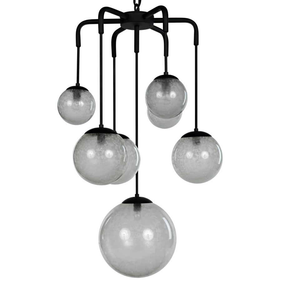 Artemis Chandelier, Metal w/Black Finish