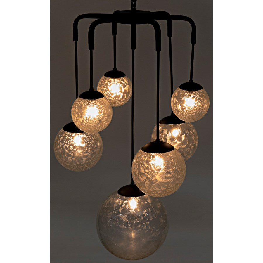 Artemis Chandelier, Metal w/Black Finish