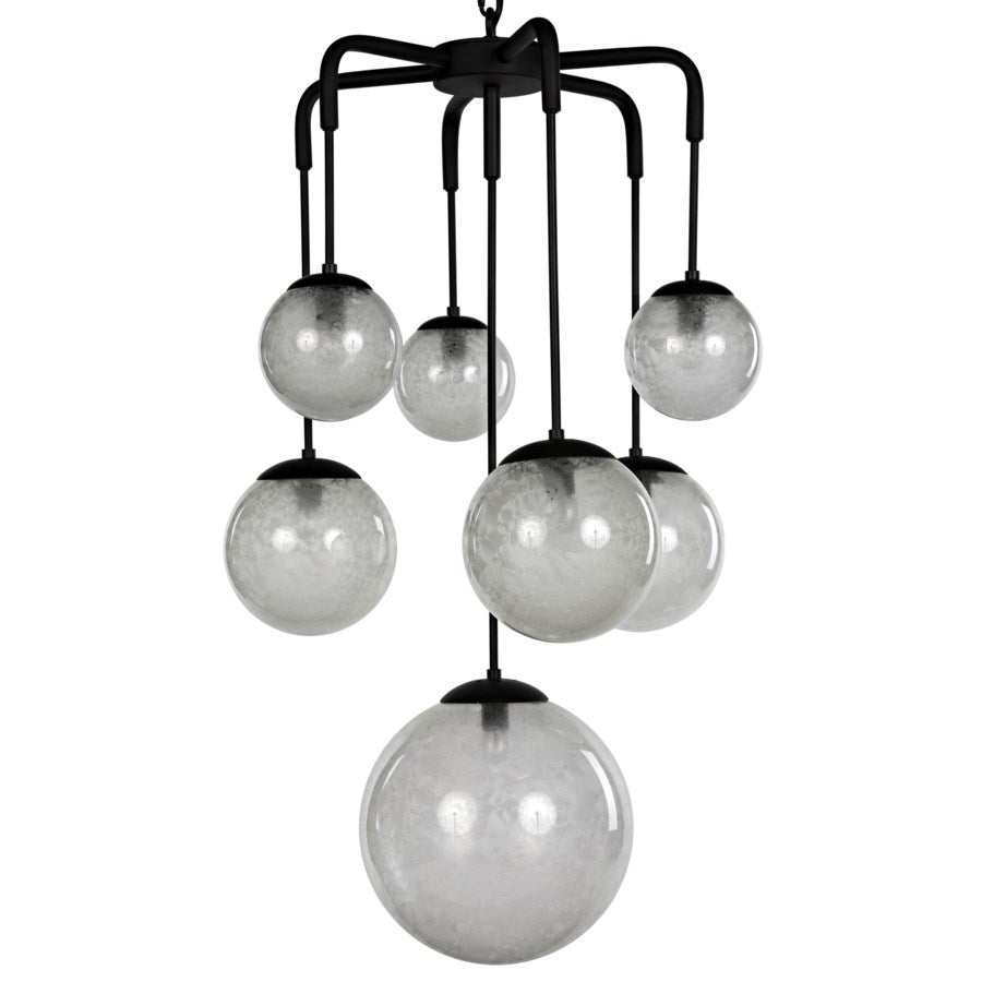 Artemis Chandelier, Metal w/Black Finish