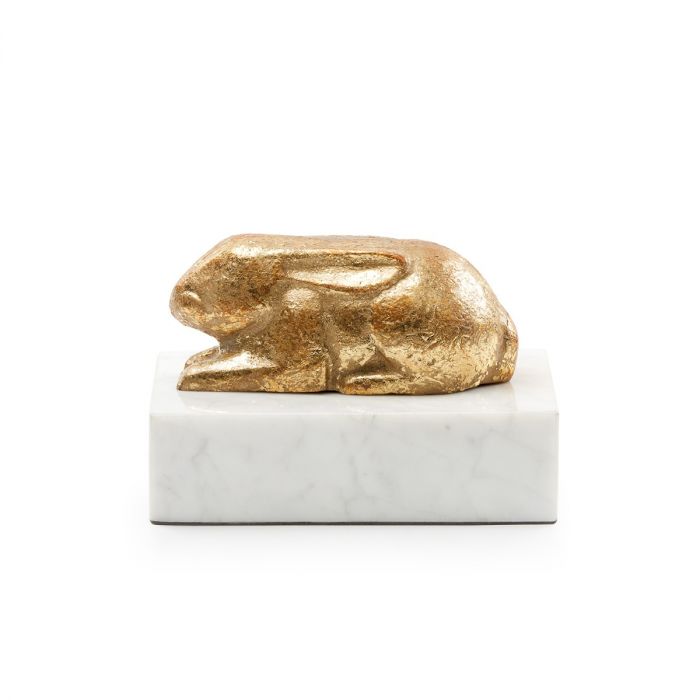 Lapin Statue, Gold Leaf