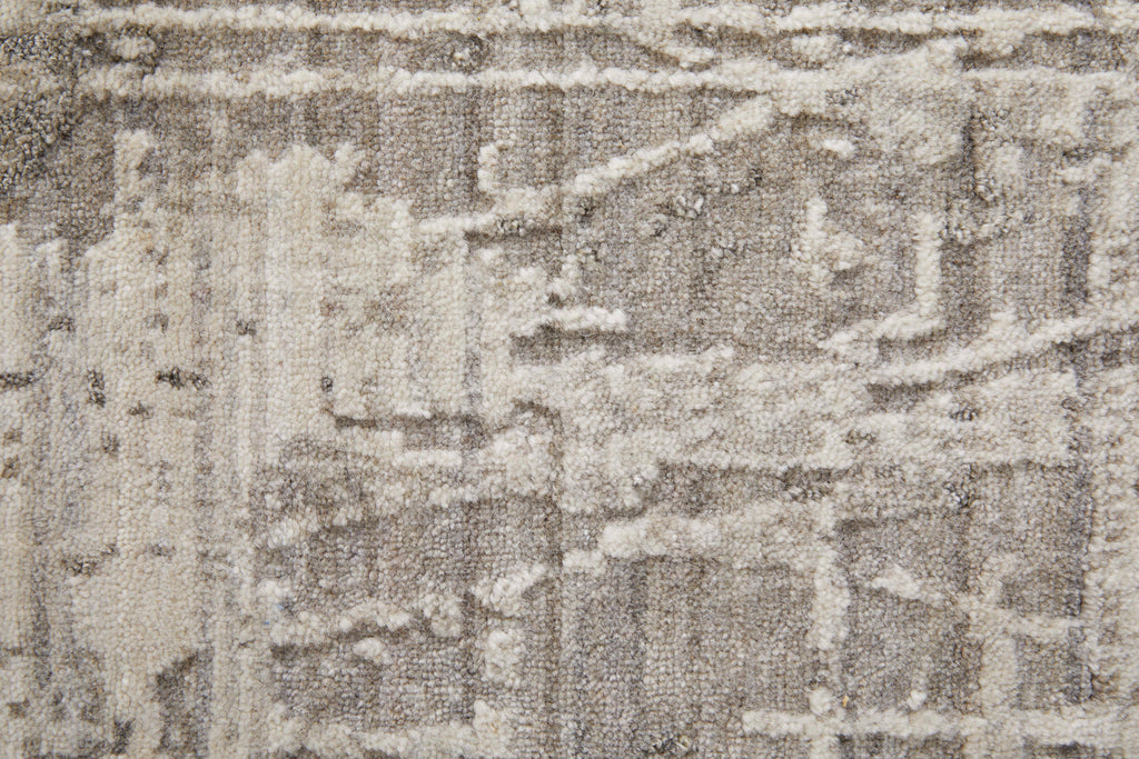 Eastfield Modern Abstract Gray Ivory Area Rug (5' x 8' / Pattern 2)