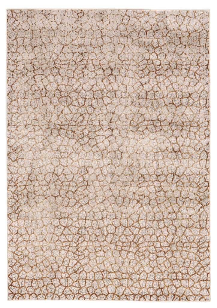 Cannes Transitional Animal Print Brown Gray Ivory Area Rug (1'8" x 2'10")