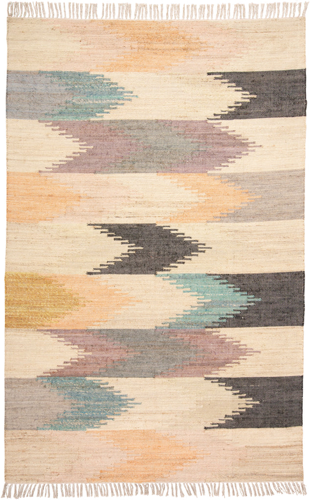 Savona II Transitional Southwestern Tan Blue Orange Area Rug (9' x 12')