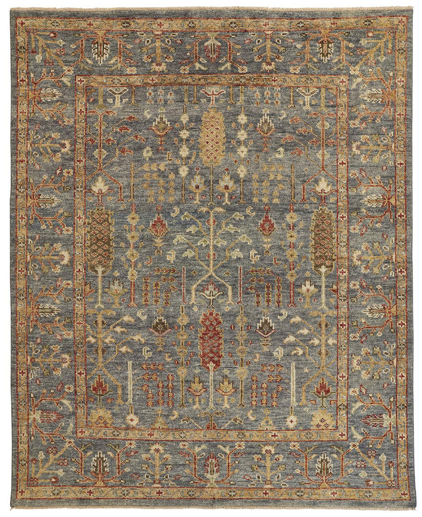 Carrington Traditional Oriental Blue Red Gold Area Rug (11'6" x 15')