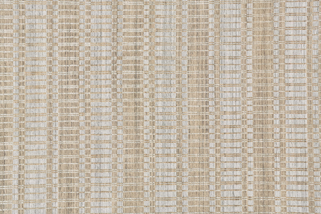 Odell Transitional Geometric Tan Gray Silver Area Rug (5' x 7'6")